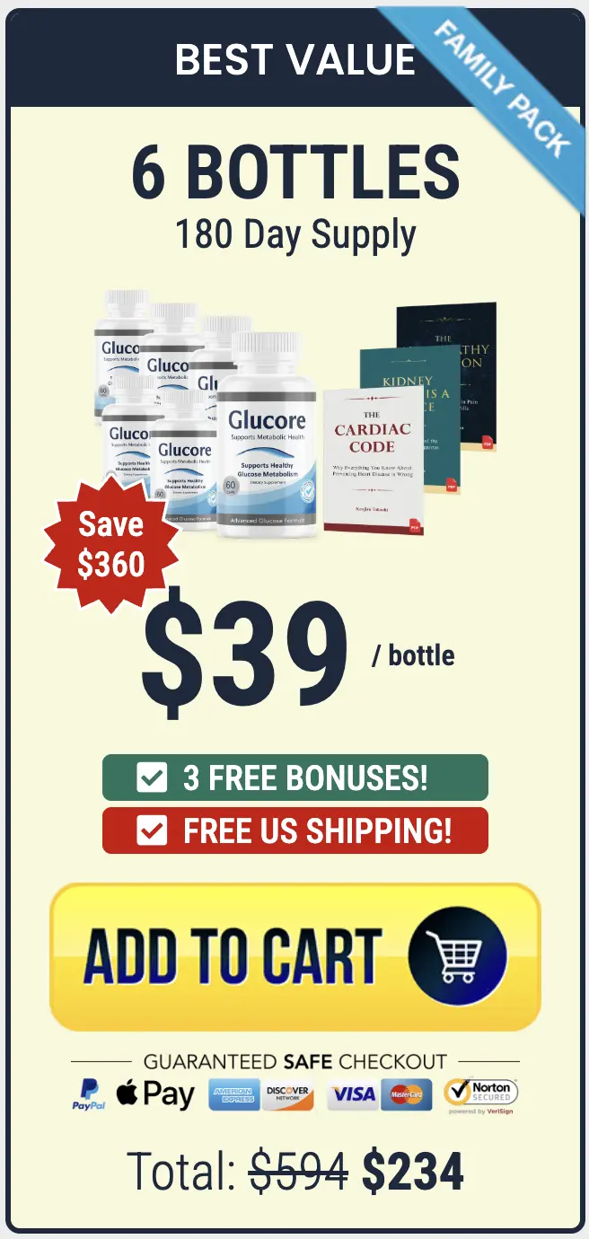 Glucore- order-now-( One Hundred Eighty Days Supply)-image